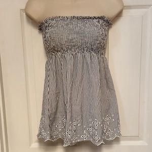 Ann Taylor Loft babydoll strapless tube top